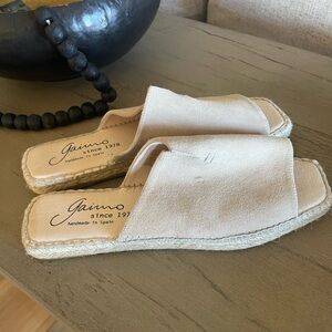 Gaimo Cream Espadrille Slide Sandals